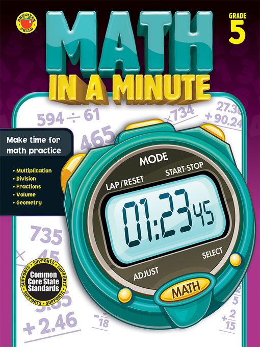 Title details for Math in a Minute, Grade 5 by Brighter Child - Available